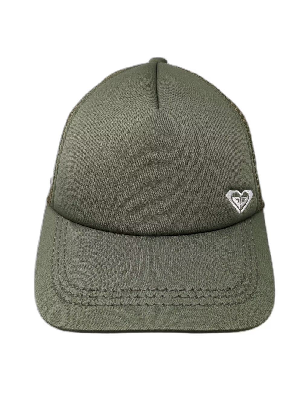 Roxy Green Trucker Hat One Size Mesh Snapback Embroidered Logo Adjustable OS